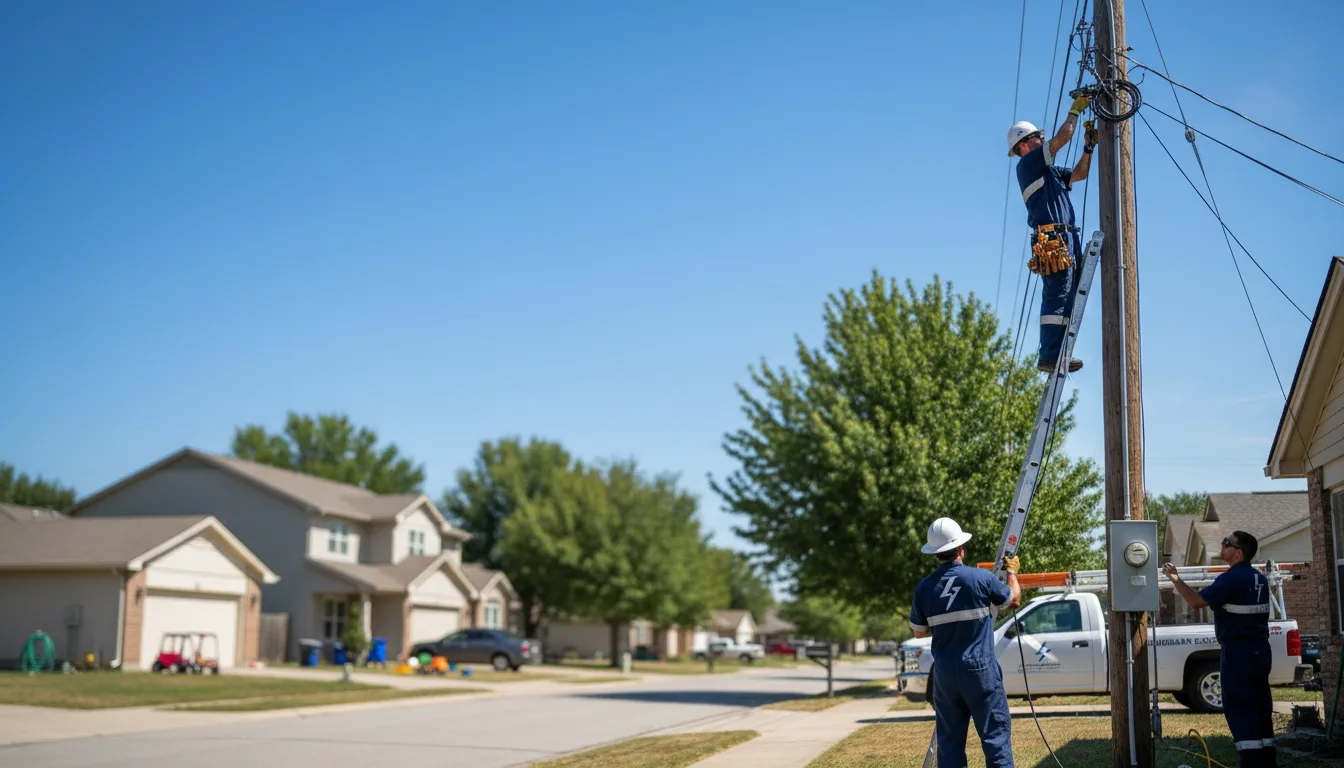Residential electrician providing installation services in Prue, OK
